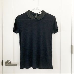 Madewell peter pan collar top - S